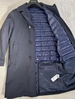 【限定SALE】 美品 417 EDIFICE ステンカラー　紺色 ライナー脱着