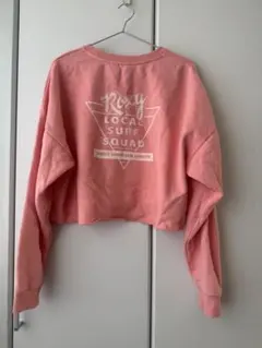 Roxy ピンク クロップドトレーナー