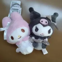 マイメロディ・クロミウェディングパーティーペアマスコット　白　黒