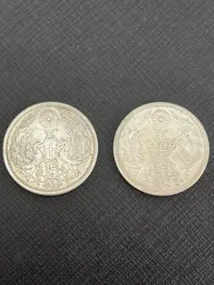 即日発送可能‼️】鳳凰50銭銀貨 大正11年〜15年発行 5枚セット 完全未