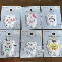 セリア　サンリオ　パイルワッペン　6点　マイメロ　クロミ　シナモロール　シール
