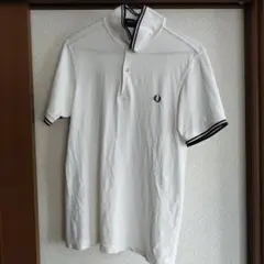 FRED PERRY ホワイト ポロシャツ S スリムフィット