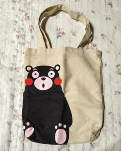 未使用　くまモン　トートバッグ　ショルダーバッグ　かばん　キャンパス生地