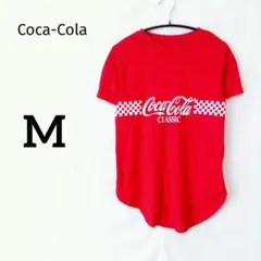 Coca-Cola【M】コカコーラクラシックロゴTシャツ半袖 レディース赤のサムネイル