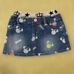 BABYDOL ミニーマウス柄 デニムスカート 90