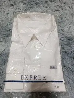 新品未使用 EXFREE ホワイト 長袖シャツ 41-80 形態安定