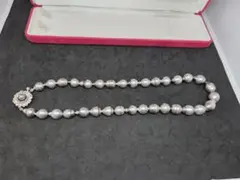 バロックパールネックレス 約40cm 真珠 大粒 Silver留め具 銀 南洋