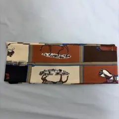 馬柄 シルク スカーフ ロングタイプ