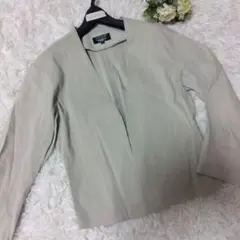 アンタイトル　fabrica　リネン混　ノーカラー　ベージュのサムネイル