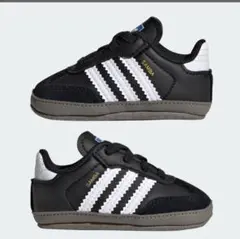 サイズ12㎝・adidas Samba Kids ブラック/ホワイト