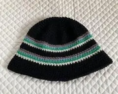 春夏クラッシャーハット　クロシェハット　ビーニー　バケットハット　手編み