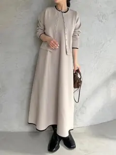 Mila Owen フレアフォルムニットワンピース　ミラオーウェン