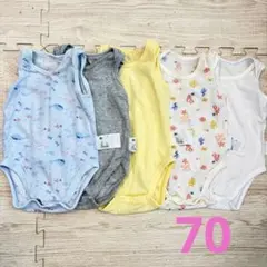 男の子 UNIQLO 肌着 70cm メッシュ ノースリーブ 5枚セット（美品）