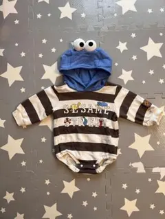 セサミストリート クッキーモンスター ロンパース アプレレクール