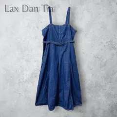 【Lax Dan Tia】　デニムジャンパースカート　ノースリーブワンピース