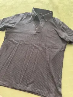 ユニクロ　メンズ　ポロシャツ　ボーダー　ボタンダウン