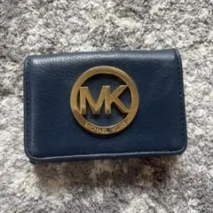 MICHAEL KORS ネイビー レザー 名刺入れ