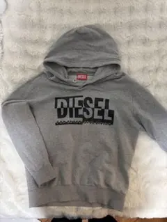 DIESEL グレー フード付きパーカー