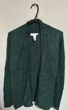 H&M ダークグリーン カーディガン 長袖
