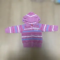 BABYDOLL クマ耳　フリースパーカー 80cm ピンク