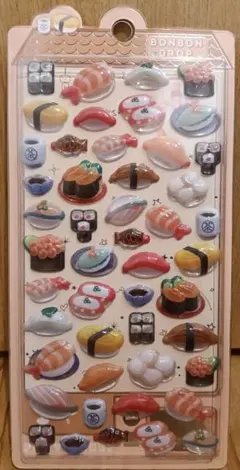 寿司　和柄　食べ物　３Ｄシール