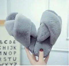 【新品未使用】ふわもこ ファースリッパ 23cm〜24cm ルームシューズ
