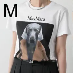MaxMara Tシャツ ホワイト Mサイズ 犬 プリント hs3