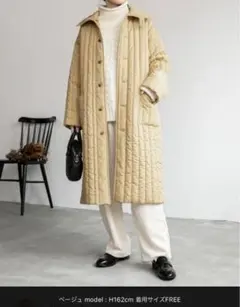 4wayリバーシブル中綿オーバーサイズロングコート　ステンカラー/スタンドカラー