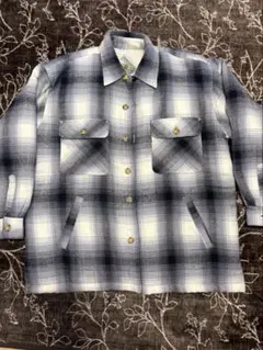 初期タグ 80s OLD UNIQLO オンブレ シャツ ジャケット 裏
