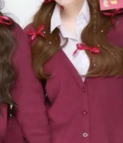 スクールカーディガン 制服 カーディガン 赤 レッド Amazon