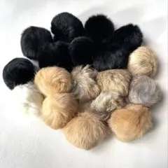 リアルファー 手芸資材　ラビットファ18個