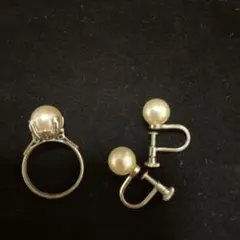 真珠　指輪&イヤリング