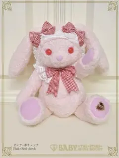 BABY うさくみゃリュック ピンクX赤チェックのサムネイル