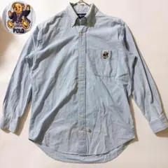 ポロバイラルフローレン シャンブレー オープンカラーシャツ M - メルカリ