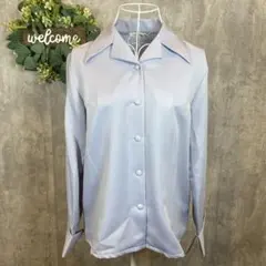 Ribnass シャツジャケット サテン調 光沢 MRサイズ
