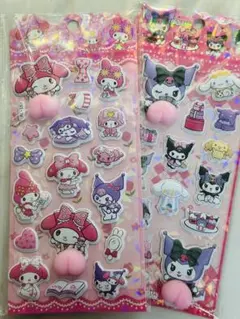 マイメロ クロミ おしり ボンボンドロップシール 2セット