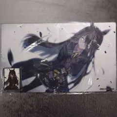 α4 ウマ娘 白背景&レザーグローブ マンハッタンカフェ スリーブ&プレイマット