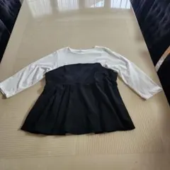 chocol raffine robe バイカラー ペプラム 長袖