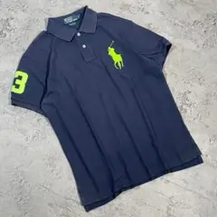 【Polo Ralph Lauren】(L) 半袖 ビッグロゴ刺繍 ポロシャツ