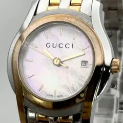 箱有 稼働】GUCCI 5500L ピンクシェル文字盤 MOPコンビカラー - メルカリ
