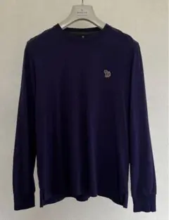 Paul Smith 長袖 Tシャツ ロンT ゼブラロゴ 刺繍 パープル L