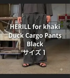 HERILL for khaki Duck Cargo Pants Black1のサムネイル