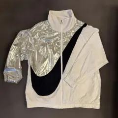 NIKE シルバー 白 黒 希少カラー ジャンパー BIG SWOOSH