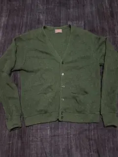 USA製70s PENDLETON バージンウール カーディガン L 深緑のサムネイル