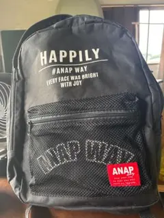 【美品】ANAP WAY リュック バックパック ブラック 黒 A4収納可のサムネイル