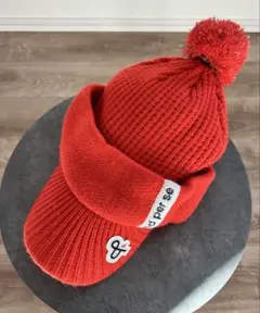 and per se 赤ニット帽 Fサイズ