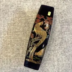 金彩尾長鶏花瓶　花瓶　フラワーベース　一輪挿し　花器　花入　陶器　昭和レトロのサムネイル