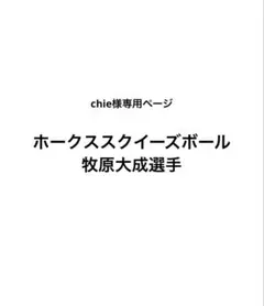 専用ページ ホークススクイーズボール牧原大成選手