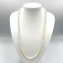 テリ良✨存在感抜群✨セミロング60cm パールネックレス　あこや本真珠 約7mm