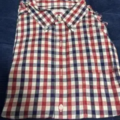チェック柄 長袖シャツ 赤白青 SHIPS